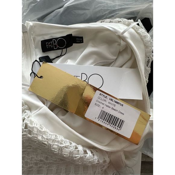 NWT PatBO Crochet Cutout Beach Dress Size 4 $650 - Picture 8 of 8